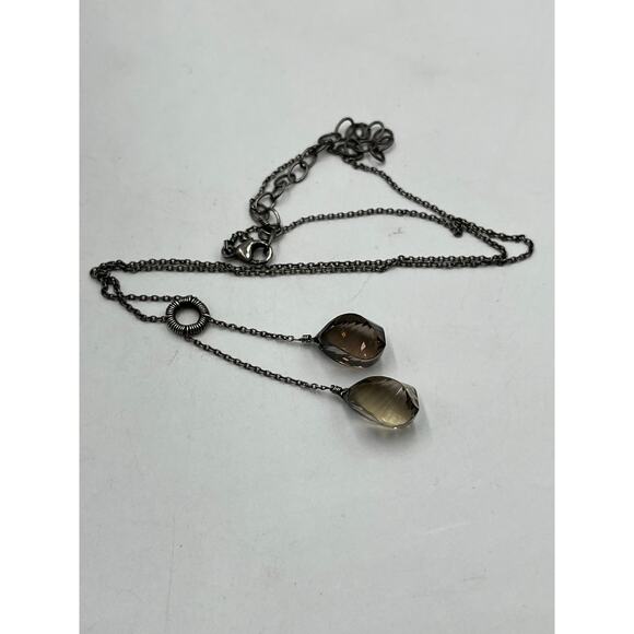 Vintage 925 Sterling Silver Faceted Smoky Quartz Drop Necklace 20" Chain
4.6g - Picture 8 of 13
